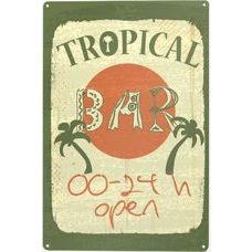 Blechschild - Tropical Bar