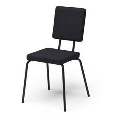 Option Stuhl schwarz - eckiger Sitz - Lehne eckig