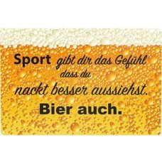 Blechschild - Sport/Bier