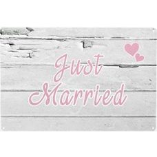 Blechschild - Just Married