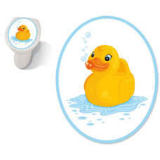 Klodeckelaufkleber - Toilet Sticker Ente