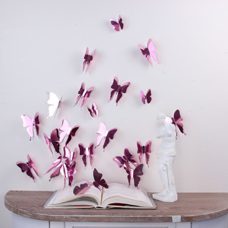 Walplus 3D Butterflies Rose Gold