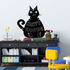 Wandtattoo Blackboard Cat Wandsticker