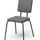 Option Stuhl grau - eckiger Sitz - Lehne eckig
